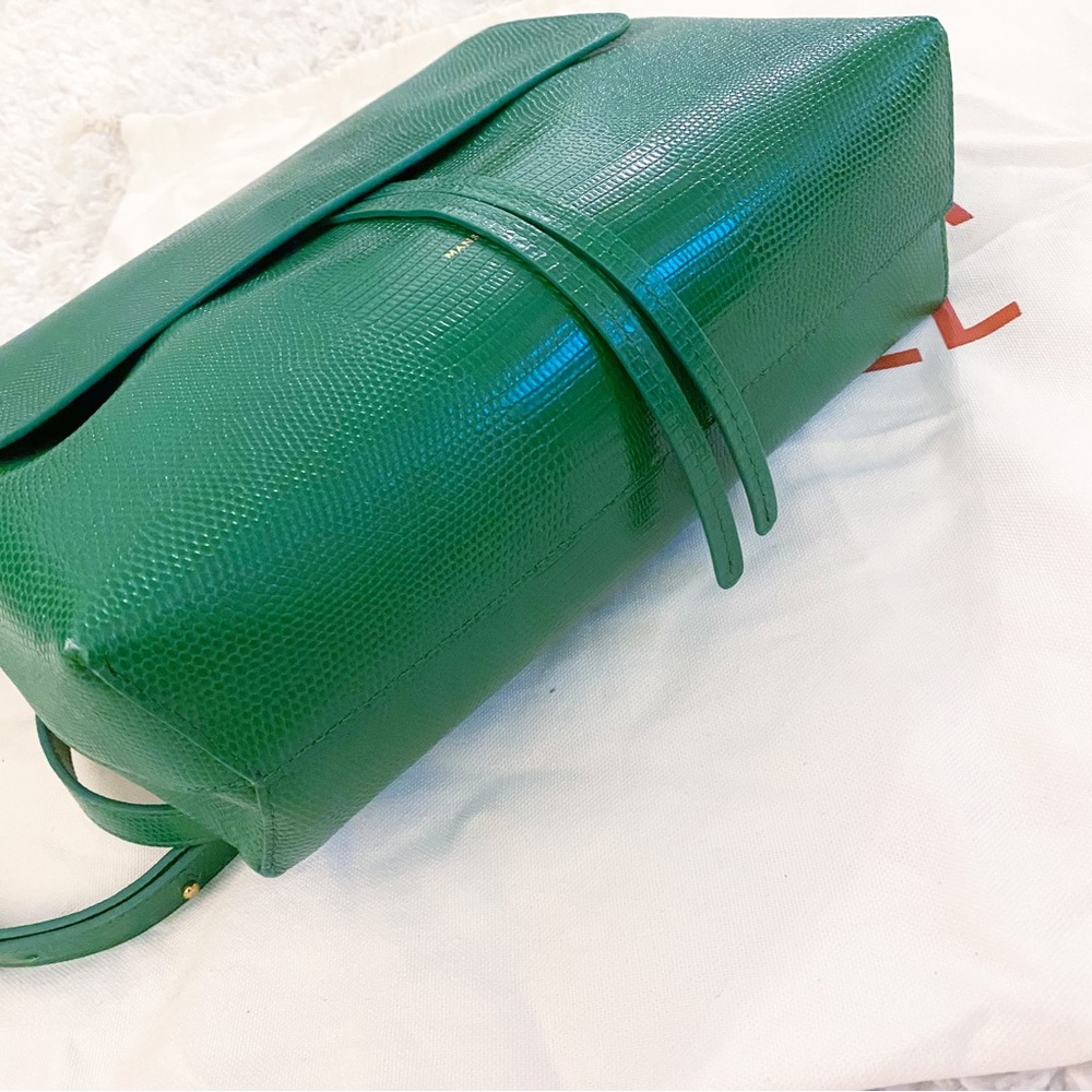 Mansur Gavriel Soft Lady Lizard Embossed Leather Crossbody Bag NWT Leaf Green - Picture 8 of 9
